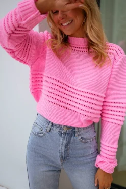 Pulls & Gilets-EASY-CLOTHES Pull Miley - roseEasy Clothes Rose