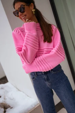 Pulls & Gilets-EASY-CLOTHES Pull Miley - roseEasy Clothes Rose