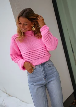 Pulls & Gilets-EASY-CLOTHES Pull Miley - roseEasy Clothes Rose