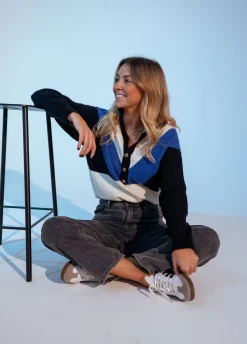Pulls & Gilets-EASY-CLOTHES Pull Neve - bleu et écruEasy Clothes Bleu et écru