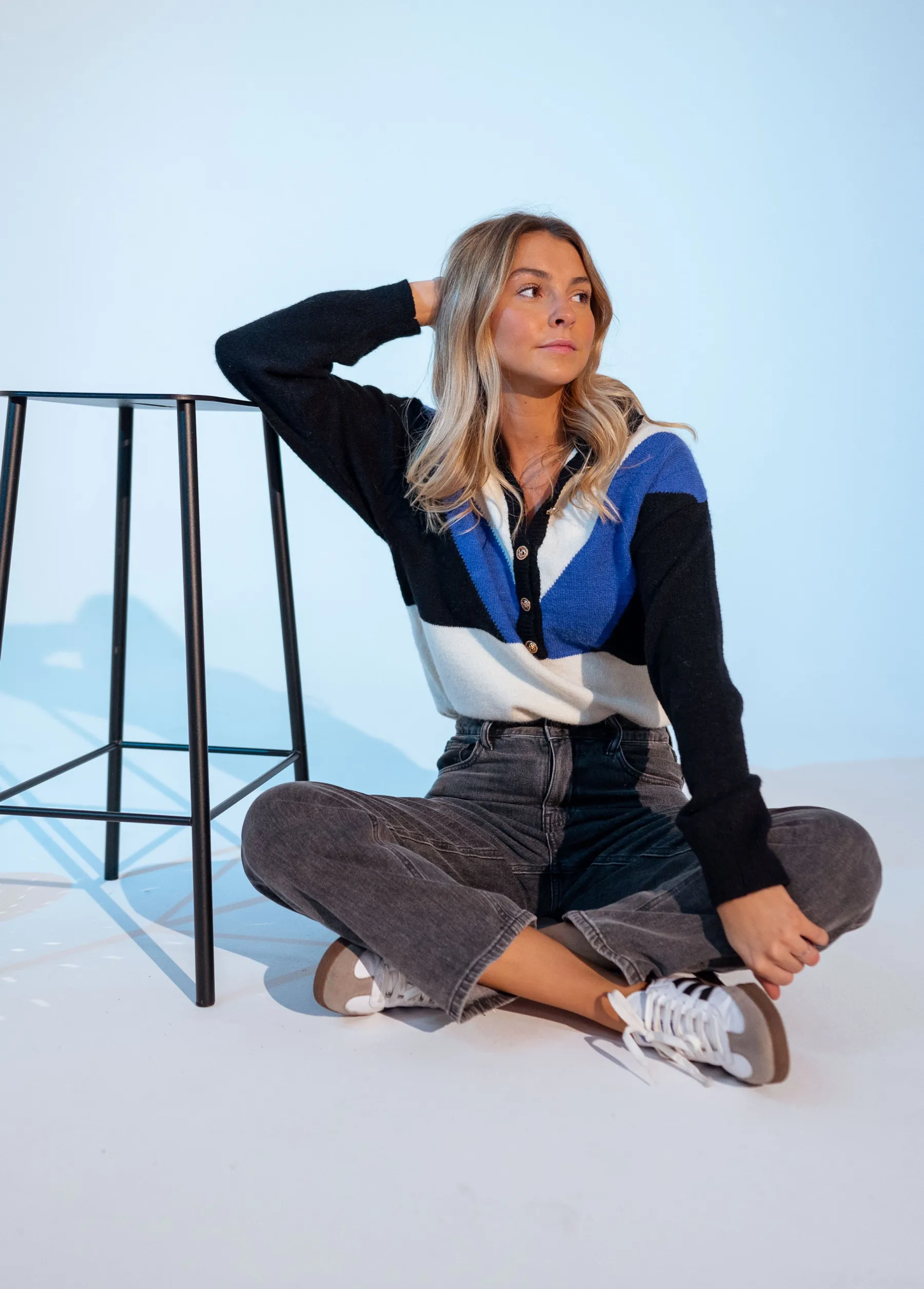 Pulls & Gilets-EASY-CLOTHES Pull Neve - bleu et écruEasy Clothes Bleu et écru
