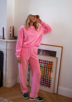 Pulls & Gilets-EASY-CLOTHES Pull Nino - rose en veloursEasy Clothes Rose en velours