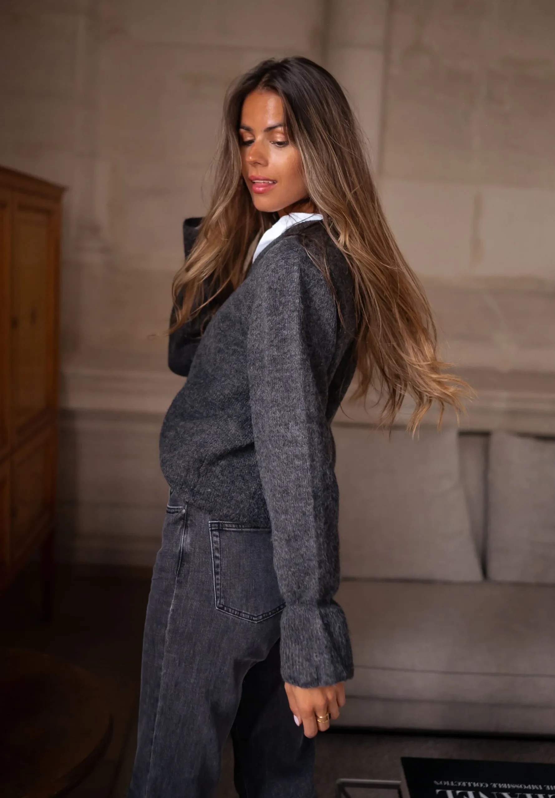 Pulls & Gilets-EASY-CLOTHES Pull Olyve - grisEasy Clothes Gris