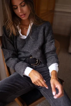 Pulls & Gilets-EASY-CLOTHES Pull Olyve - grisEasy Clothes Gris