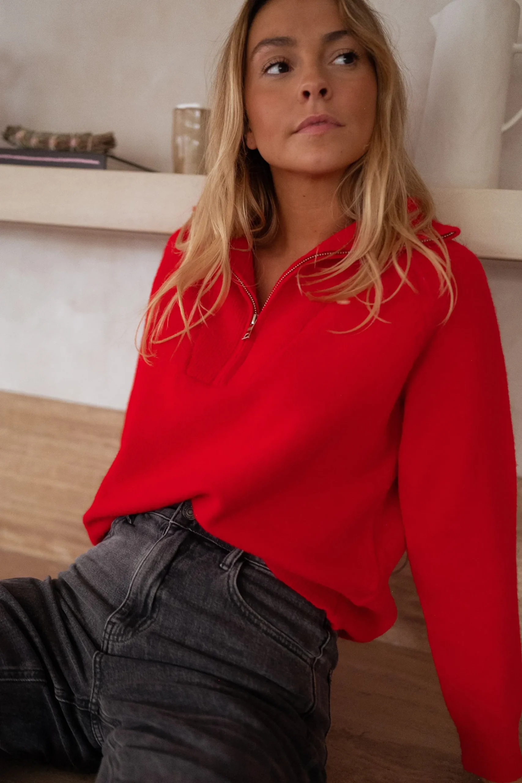Pulls & Gilets-EASY-CLOTHES Pull Ryo - rougeEasy Clothes Rouge
