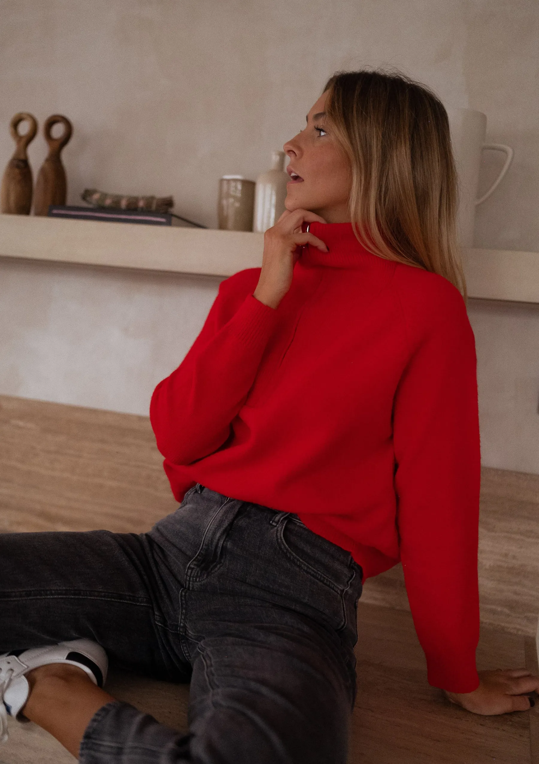 Pulls & Gilets-EASY-CLOTHES Pull Ryo - rougeEasy Clothes Rouge