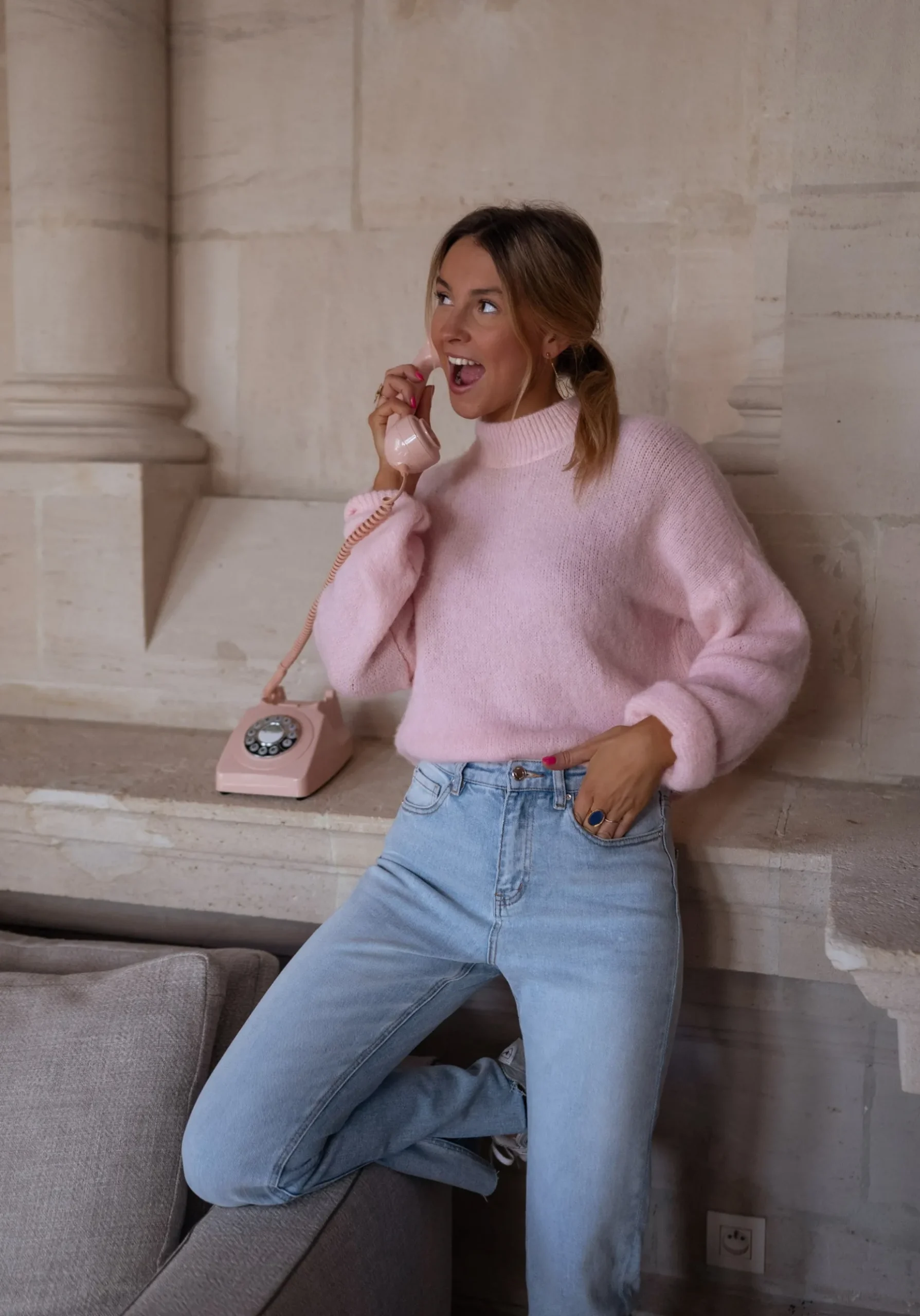 Pulls & Gilets-EASY-CLOTHES Pull Ryta - roseEasy Clothes Rose