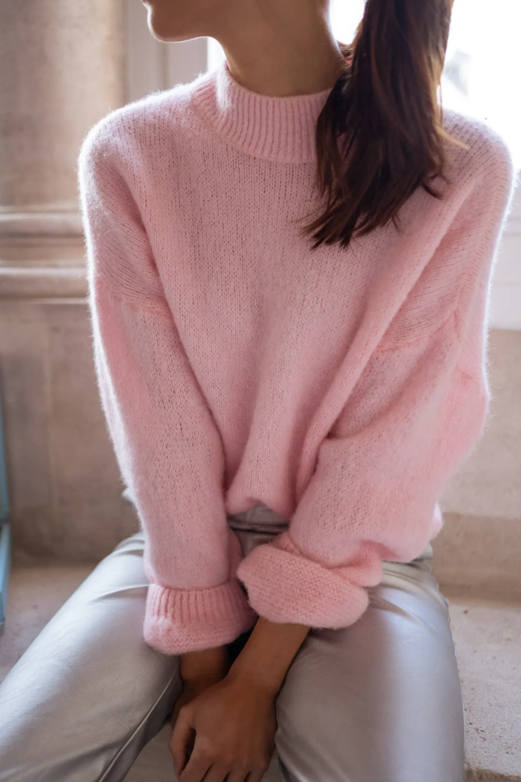 Pulls & Gilets-EASY-CLOTHES Pull Ryta - roseEasy Clothes Rose