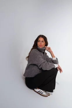 Pulls & Gilets-EASY-CLOTHES Pull Satou - gris foncéEasy Clothes Gris foncé       