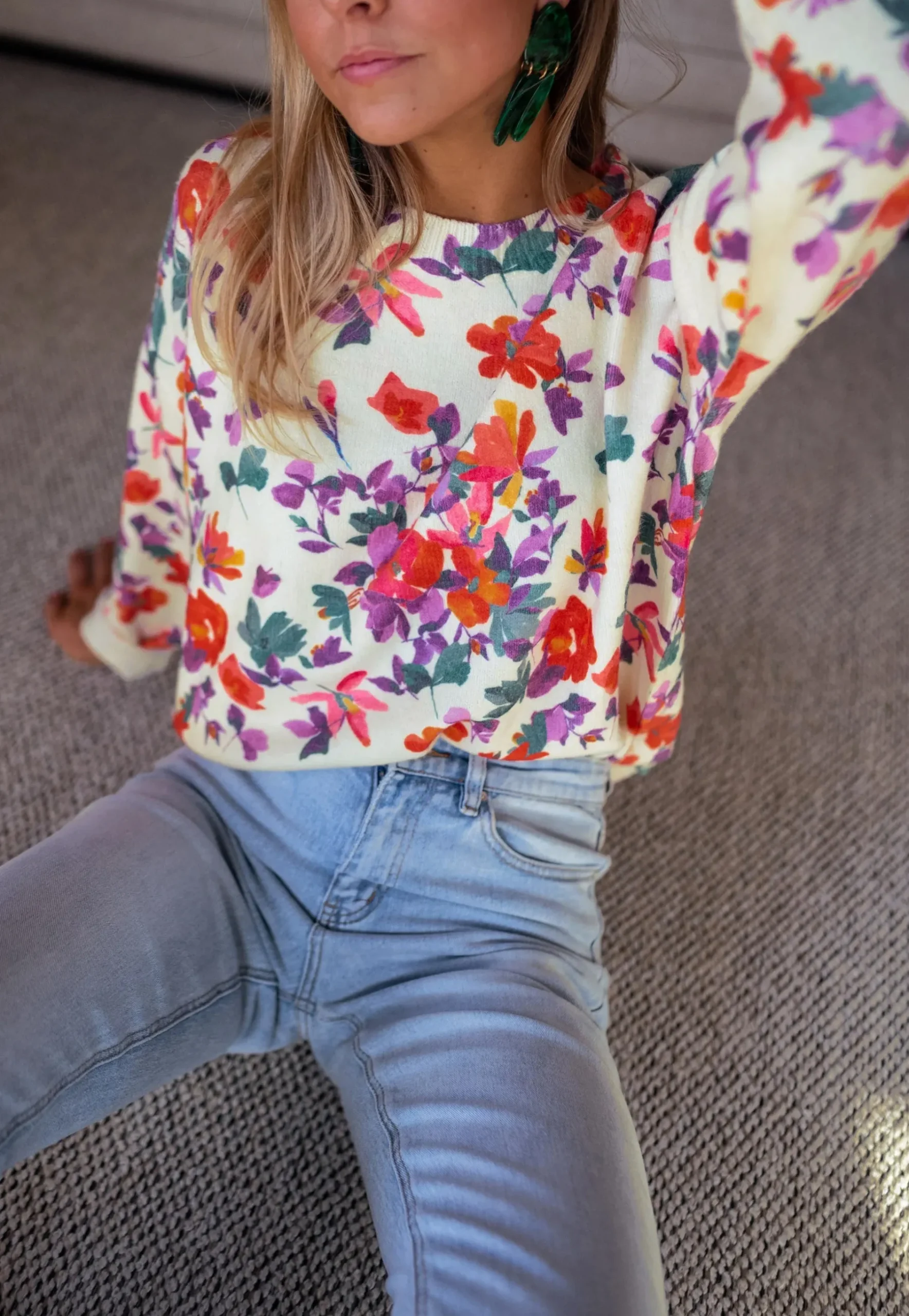 Pulls & Gilets-EASY-CLOTHES Pull Weston - à fleursEasy Clothes À fleurs