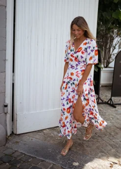 Robes-EASY-CLOTHES Robe Amaria - à fleursEasy Clothes À fleurs       
