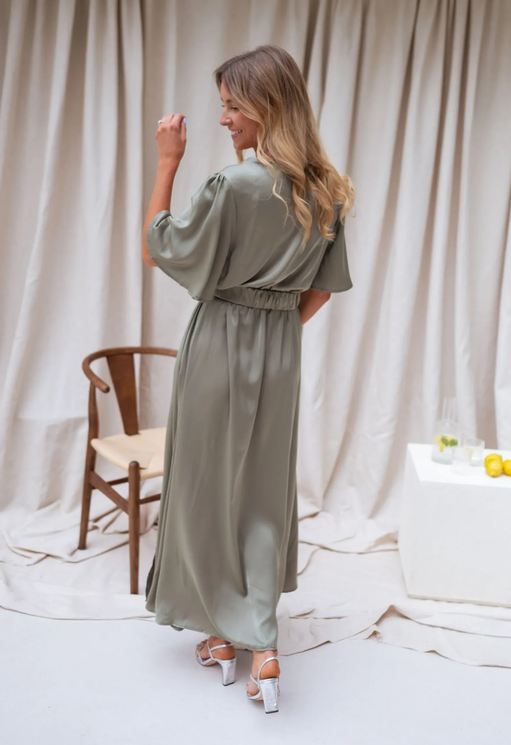 Robes-EASY-CLOTHES Robe Ariana - kakiEasy Clothes Kaki