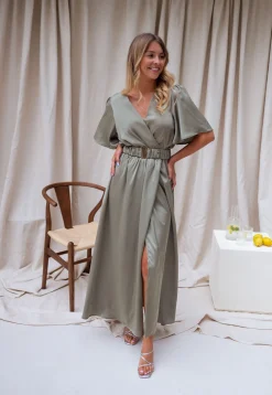 Robes-EASY-CLOTHES Robe Ariana - kakiEasy Clothes Kaki