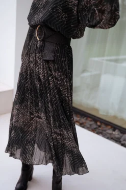Robes-EASY-CLOTHES Robe Connie - kaki à motifsEasy Clothes Kaki à motifs