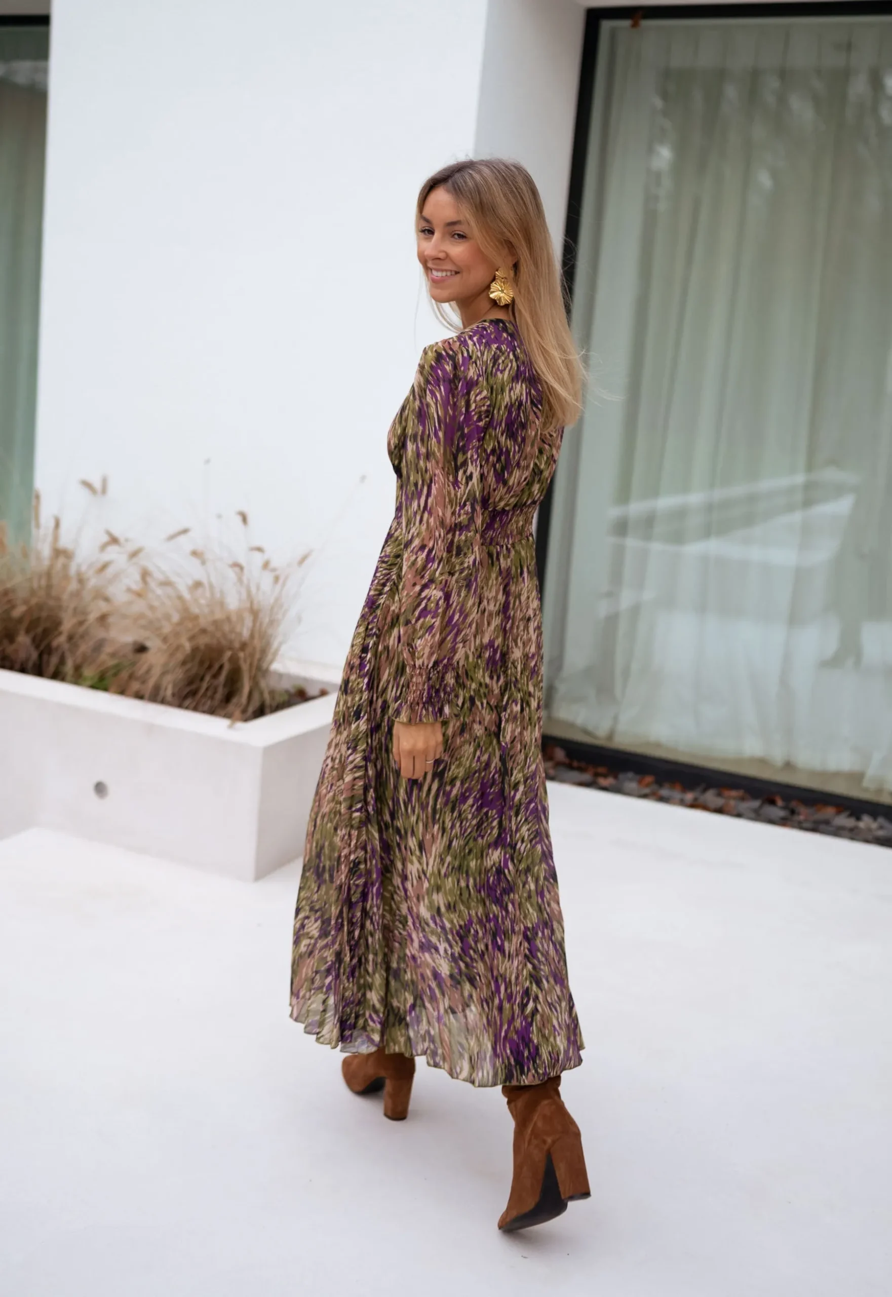 Robes-EASY-CLOTHES Robe Dola - verte à motifsEasy Clothes Verte à motifs