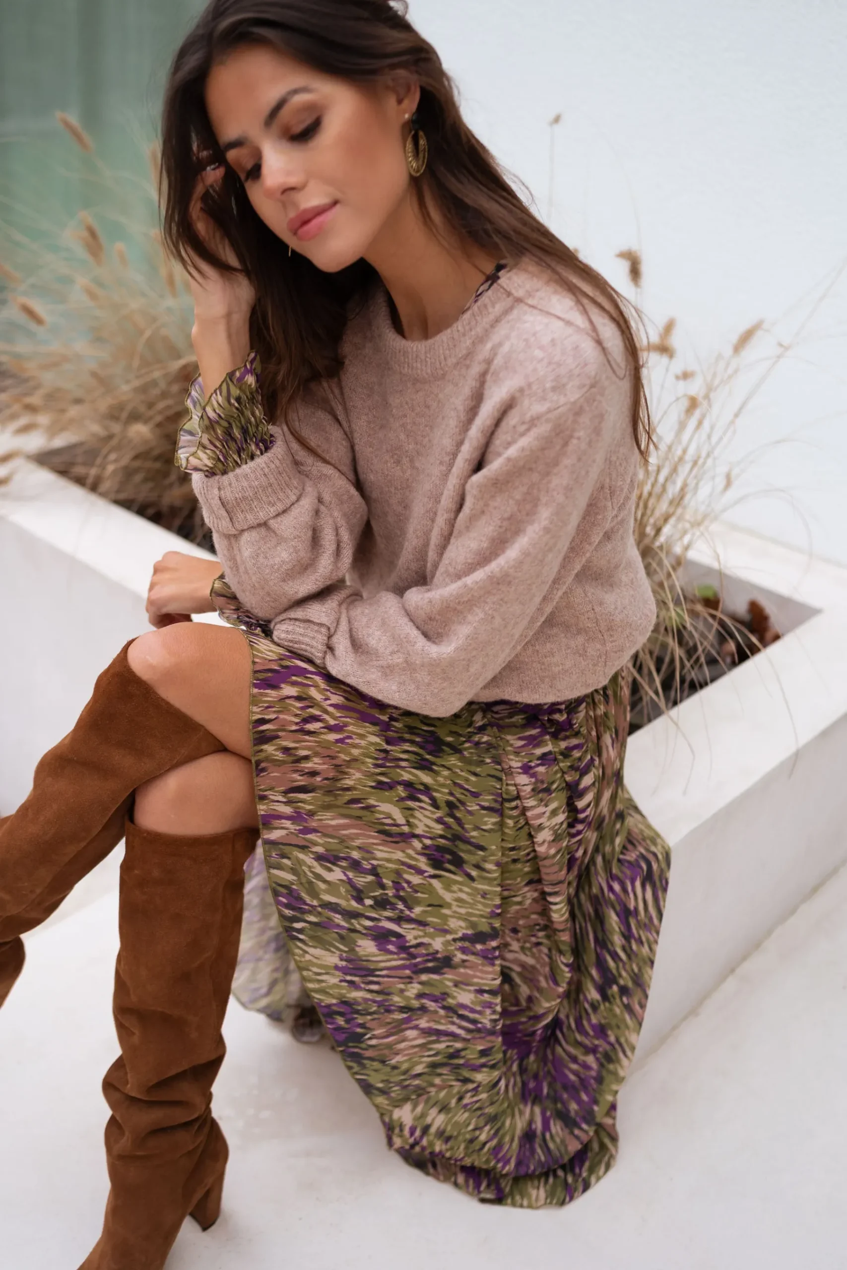 Robes-EASY-CLOTHES Robe Dola - verte à motifsEasy Clothes Verte à motifs