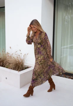 Robes-EASY-CLOTHES Robe Dola - verte à motifsEasy Clothes Verte à motifs