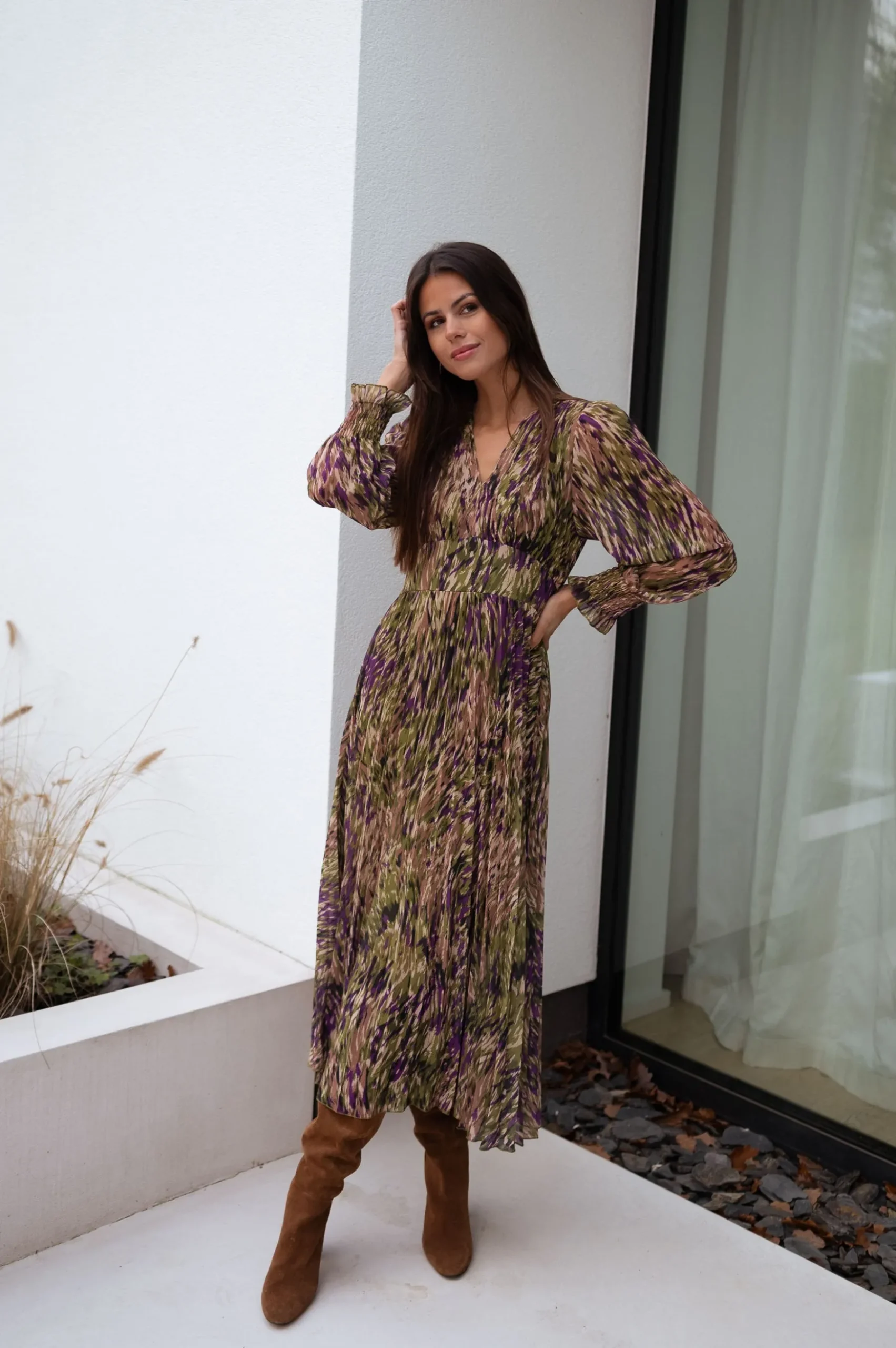 Robes-EASY-CLOTHES Robe Dola - verte à motifsEasy Clothes Verte à motifs