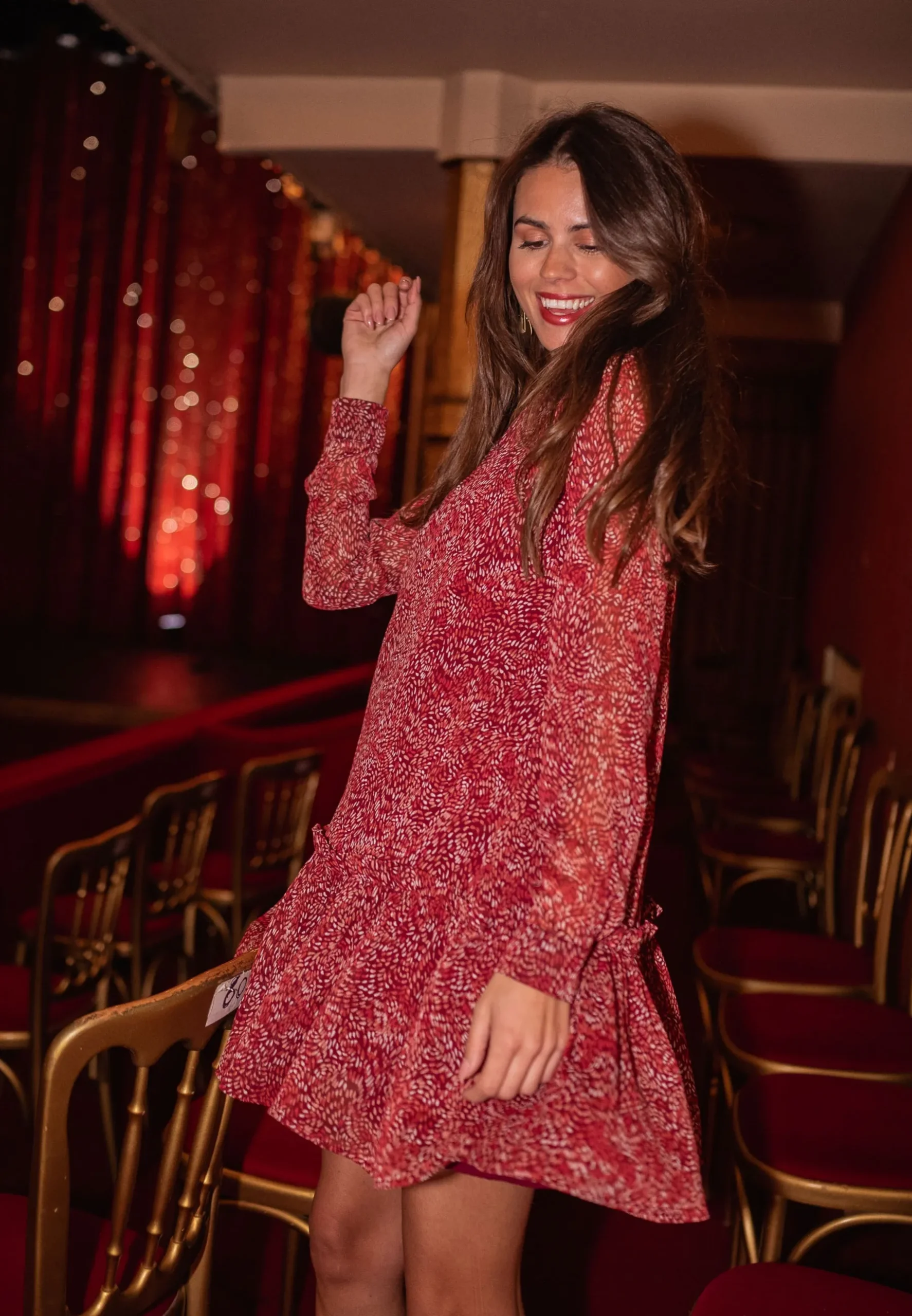 Robes-EASY-CLOTHES Robe Dona CREATION - bordeaux à motifsEasy Clothes Bordeaux à motifs
