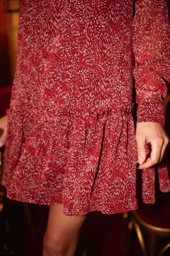 Robes-EASY-CLOTHES Robe Dona CREATION - bordeaux à motifsEasy Clothes Bordeaux à motifs