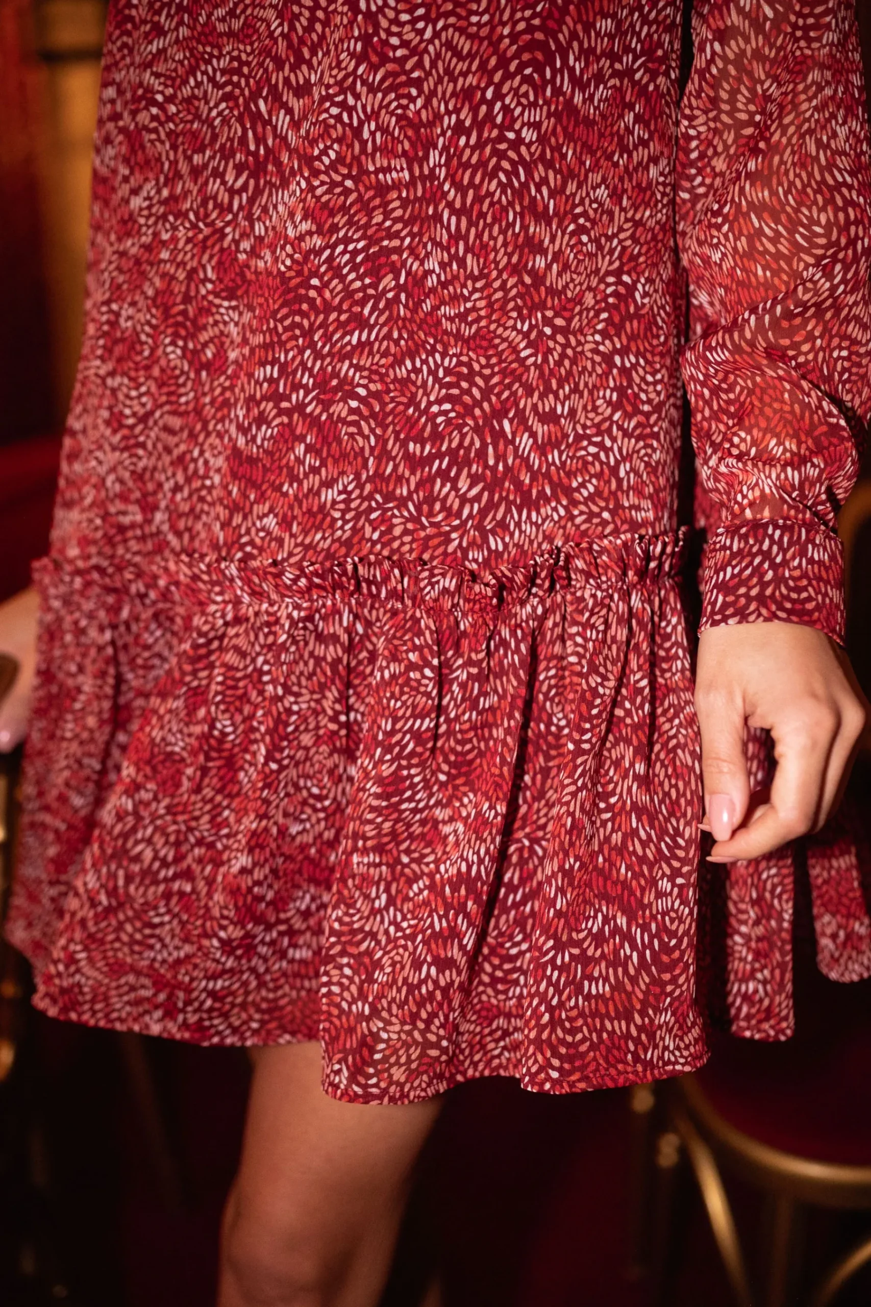 Robes-EASY-CLOTHES Robe Dona CREATION - bordeaux à motifsEasy Clothes Bordeaux à motifs