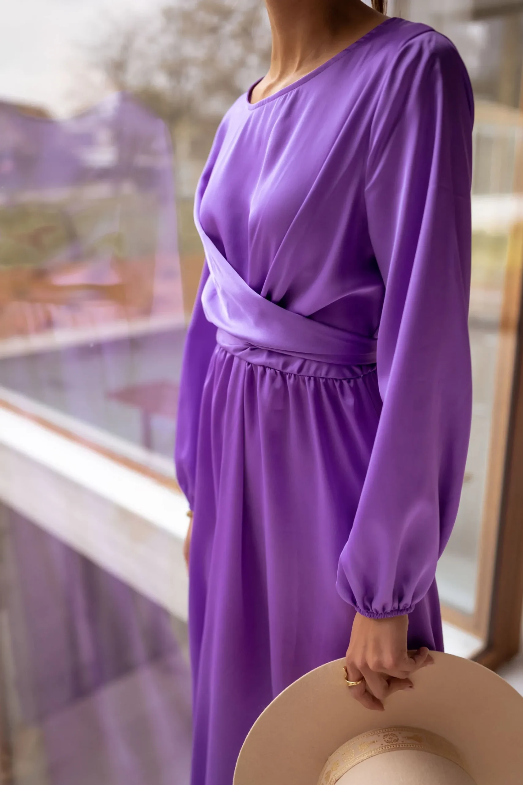 Robes-EASY-CLOTHES Robe Elena - mauveEasy Clothes Mauve