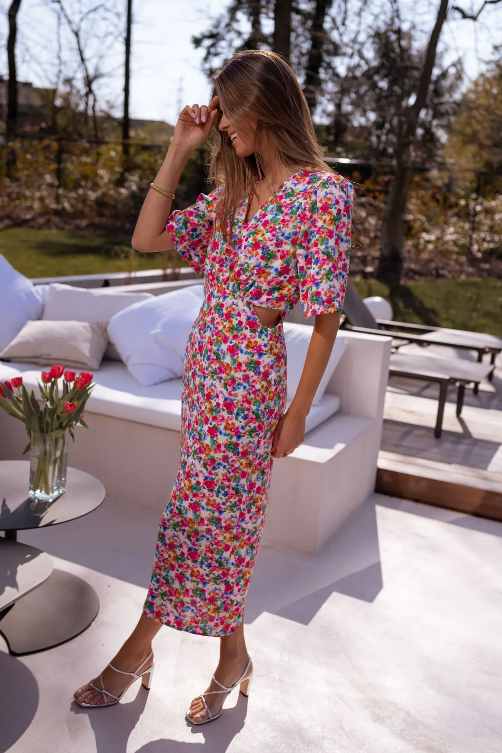 Robes-EASY-CLOTHES Robe Ermance - à fleursEasy Clothes À fleurs
