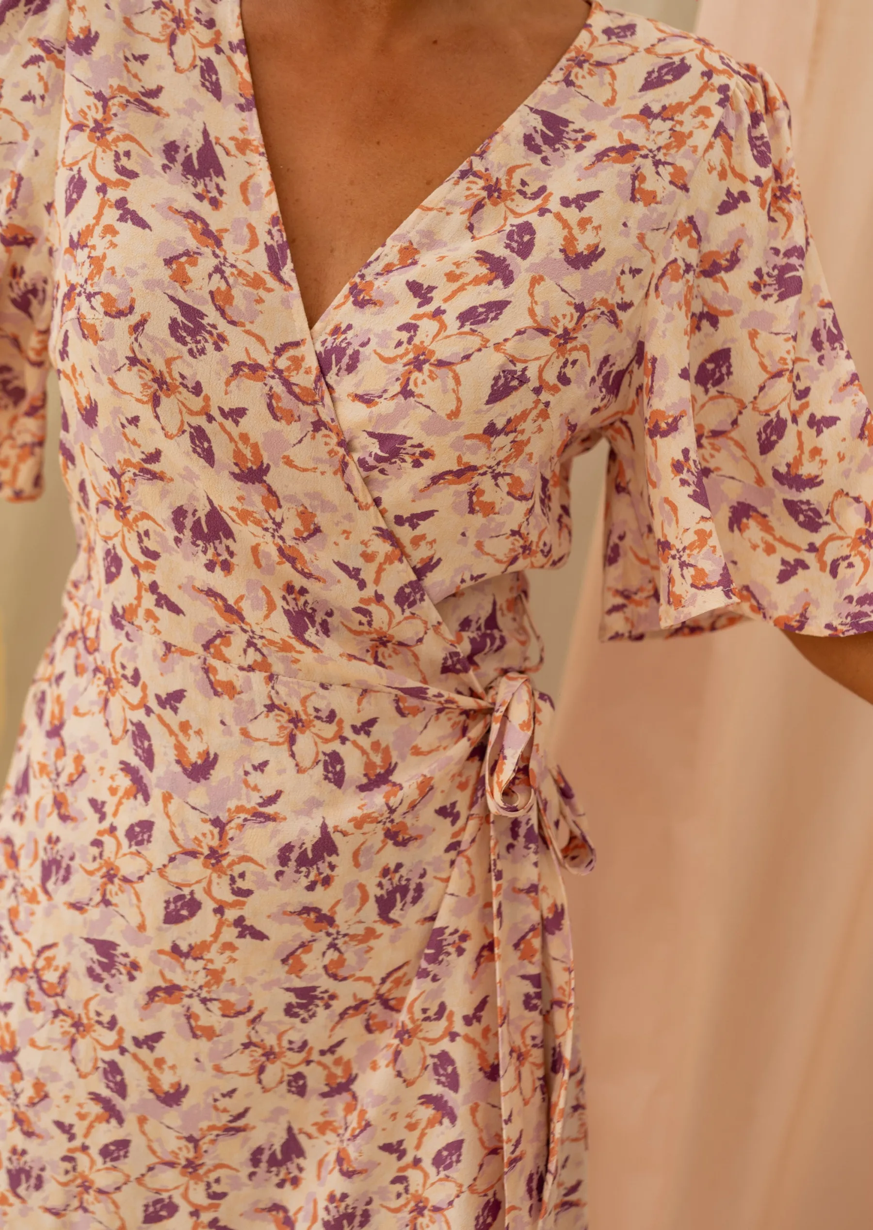 Robes-EASY-CLOTHES Robe Fleurie - Bessie - Printemps Été 2023 - Easy Clothes À fleurs