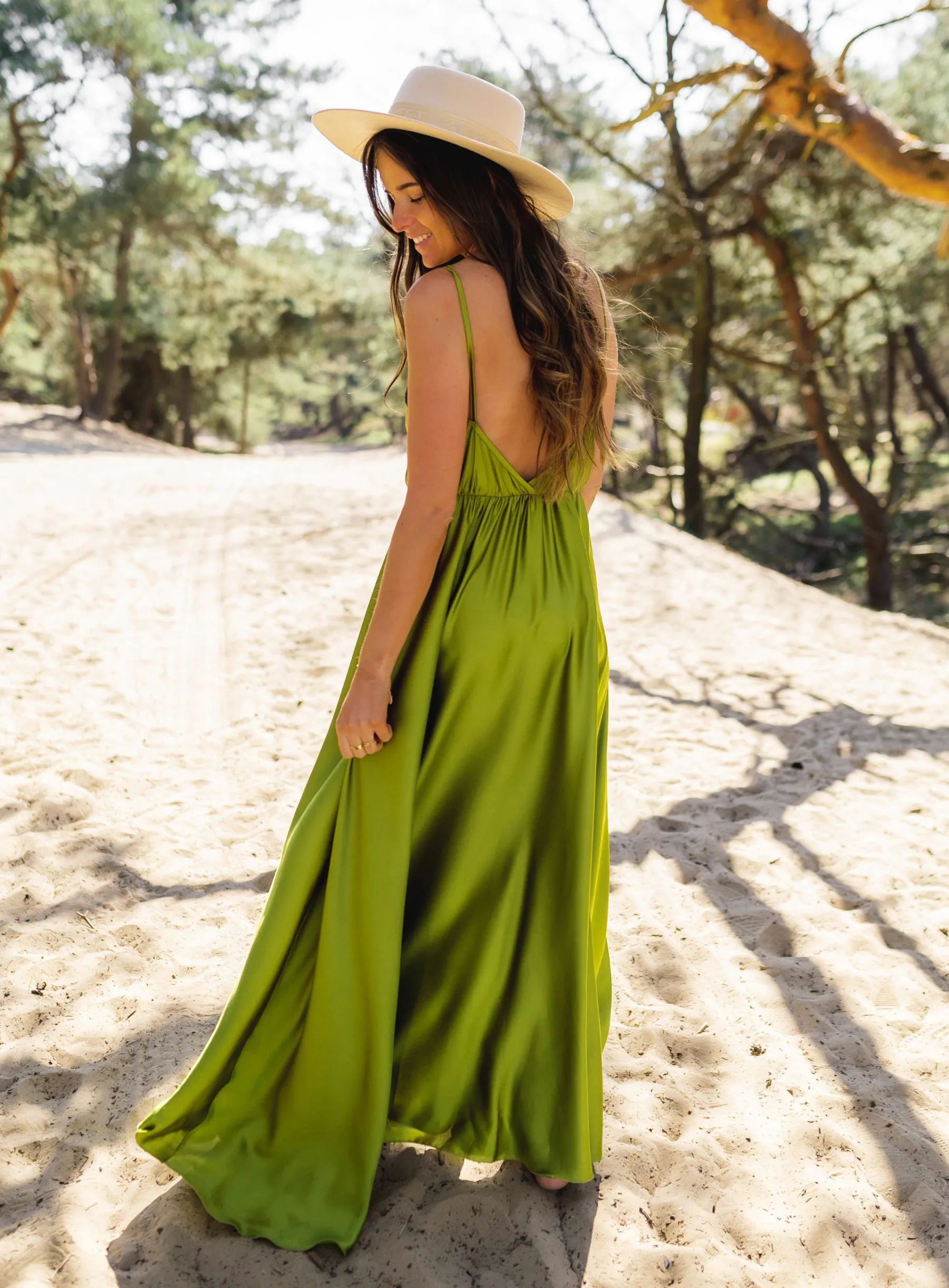 Robes-EASY-CLOTHES Robe longue Bali - verteEasy Clothes Verte