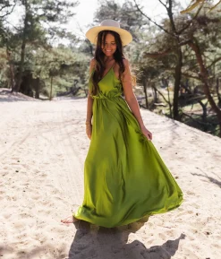 Robes-EASY-CLOTHES Robe longue Bali - verteEasy Clothes Verte