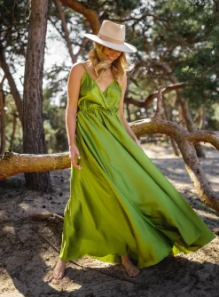 Robes-EASY-CLOTHES Robe longue Bali - verteEasy Clothes Verte
