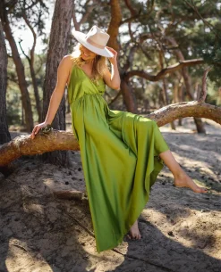 Robes-EASY-CLOTHES Robe longue Bali - verteEasy Clothes Verte