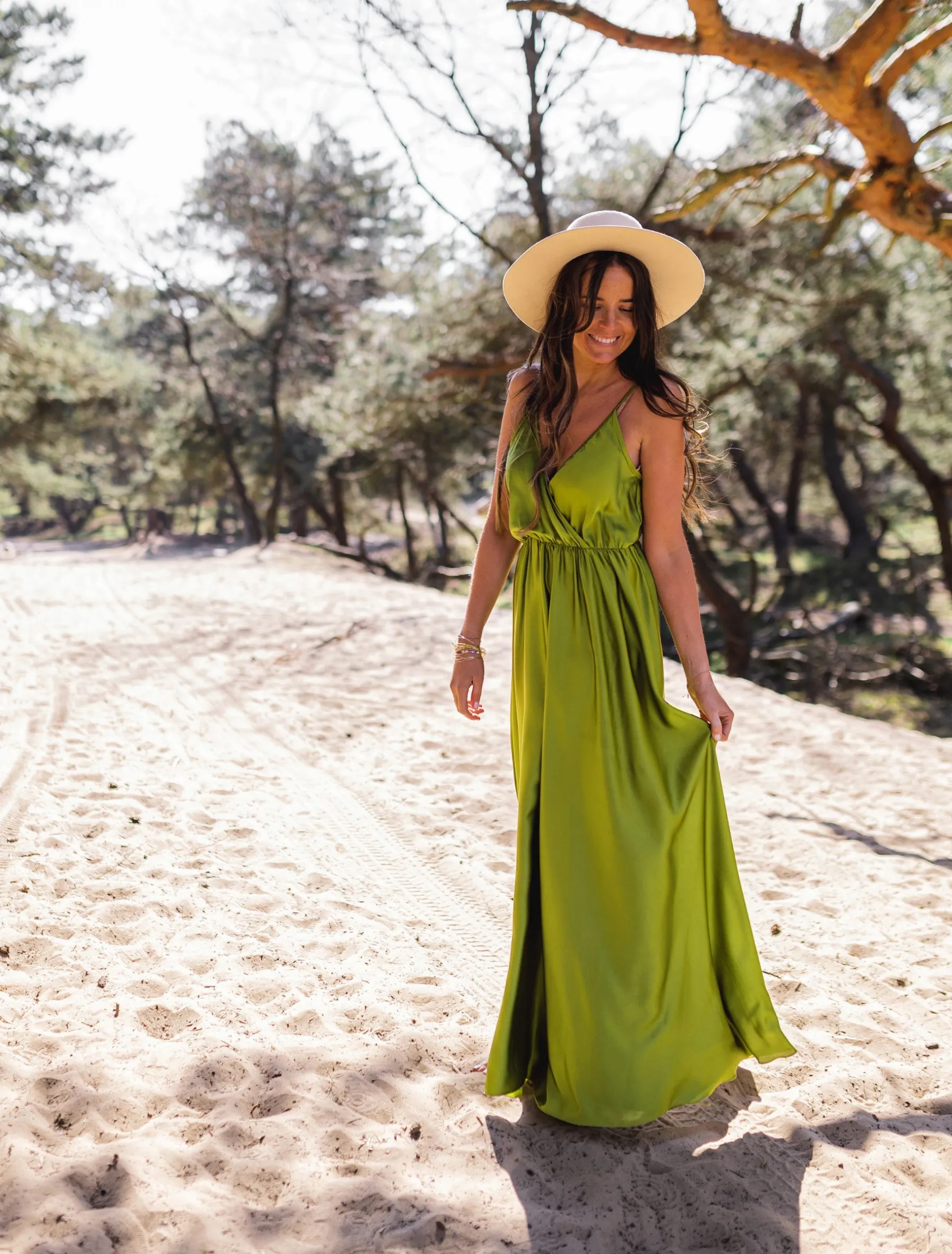 Robes-EASY-CLOTHES Robe longue Bali - verteEasy Clothes Verte