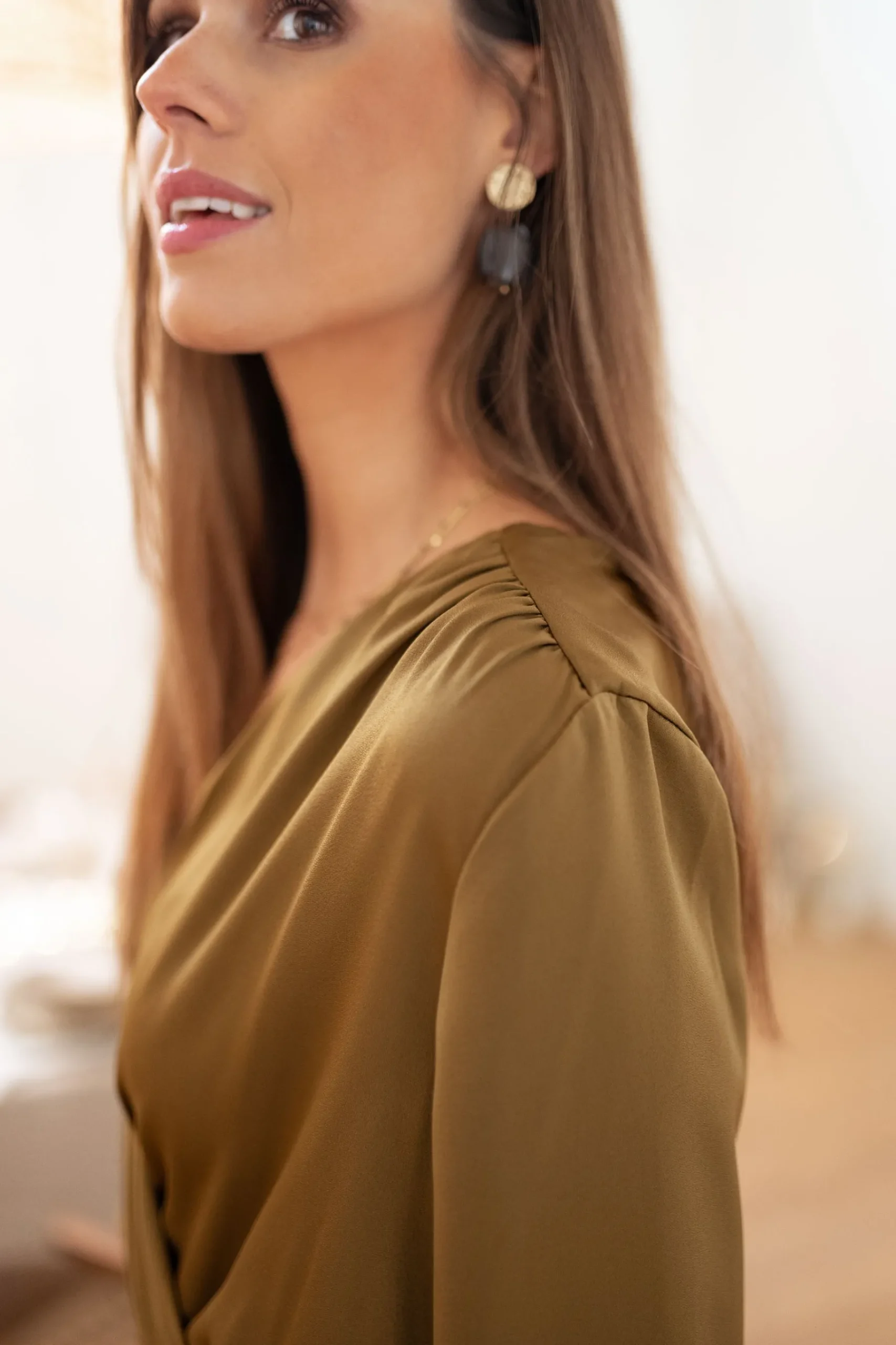 Robes-EASY-CLOTHES Robe longue Elita - ocreEasy Clothes Ocre