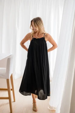 Robes-EASY-CLOTHES Robe longue Mila - noireEasy Clothes Noire       