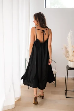 Robes-EASY-CLOTHES Robe longue Mila - noireEasy Clothes Noire       