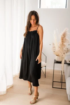 Robes-EASY-CLOTHES Robe longue Mila - noireEasy Clothes Noire       