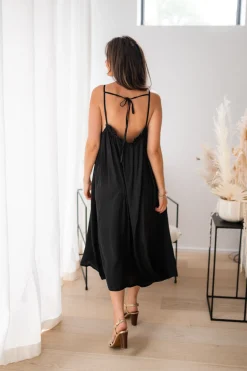 Robes-EASY-CLOTHES Robe longue Mila - noireEasy Clothes Noire       