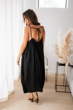 Robes-EASY-CLOTHES Robe longue Mila - noireEasy Clothes Noire       