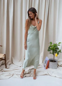 Robes-EASY-CLOTHES Robe Louna - verte d’eauEasy Clothes Verte d’eau