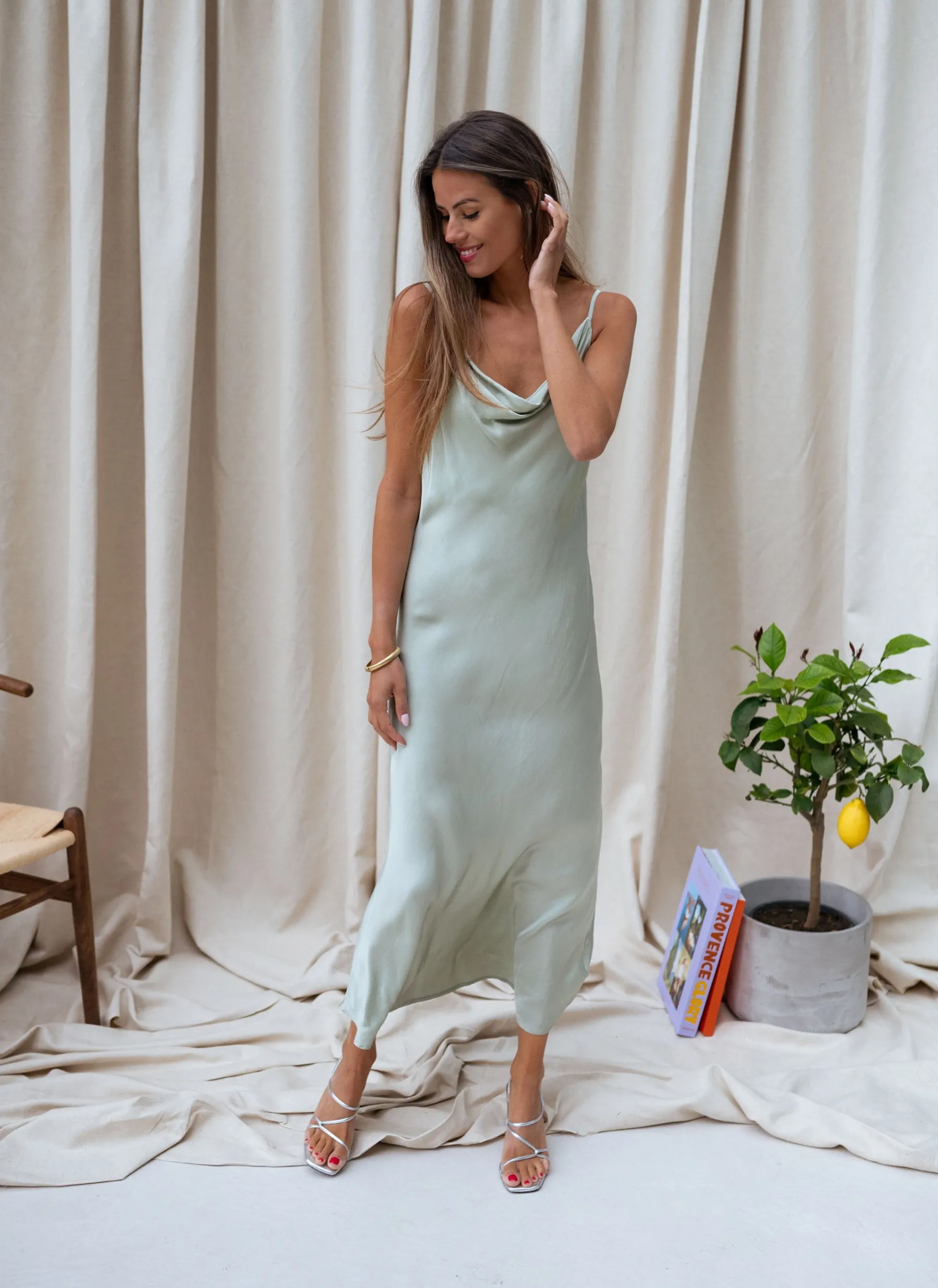 Robes-EASY-CLOTHES Robe Louna - verte d’eauEasy Clothes Verte d’eau