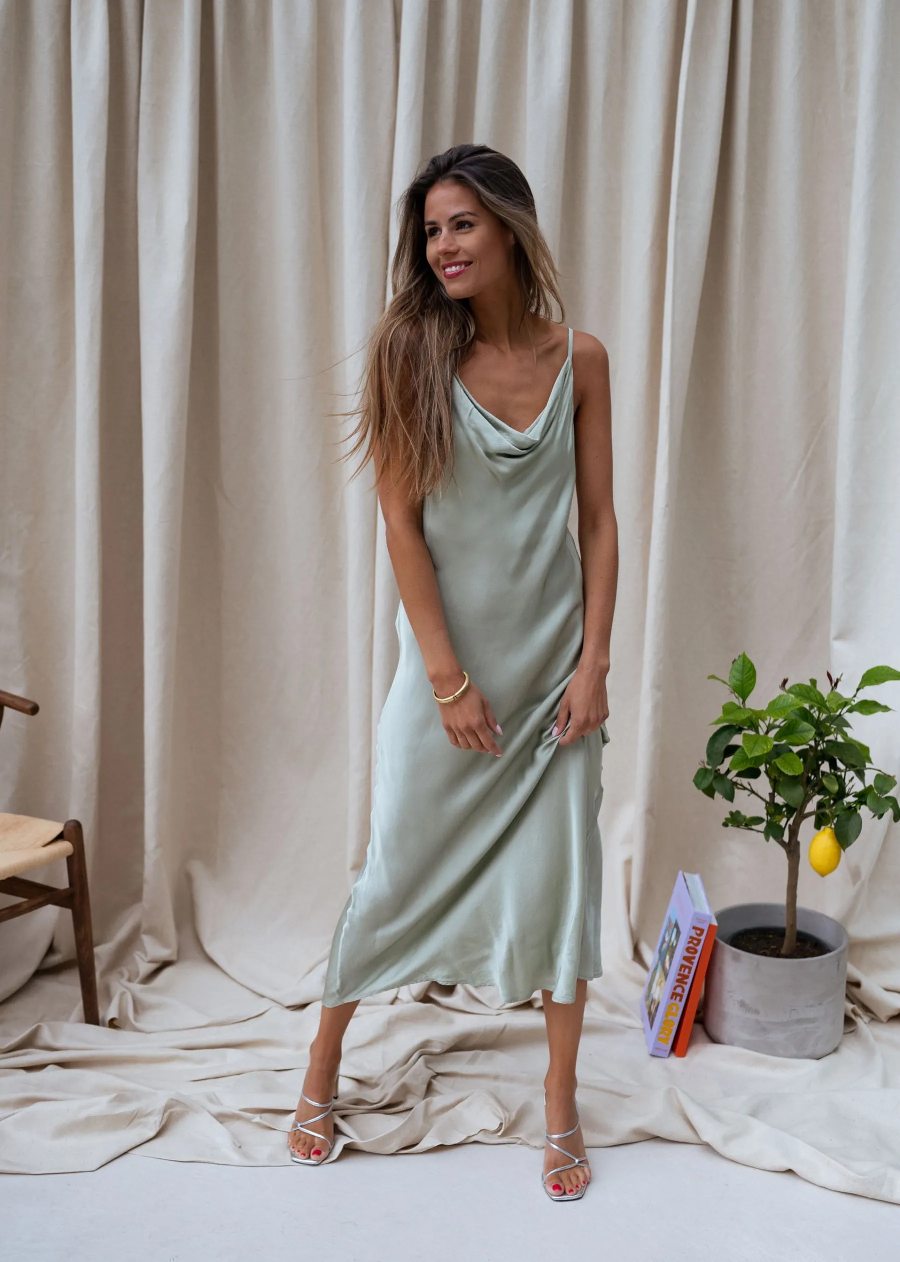 Robes-EASY-CLOTHES Robe Louna - verte d’eauEasy Clothes Verte d’eau