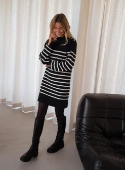 Robes-EASY-CLOTHES Robe pull Manon - à lignesEasy Clothes À lignes       