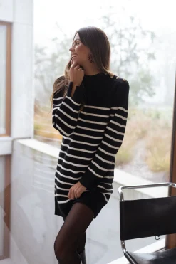 Robes-EASY-CLOTHES Robe pull Manon - à lignesEasy Clothes À lignes       