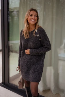 Robes-EASY-CLOTHES Robe pull Nesra - griseEasy Clothes Grise