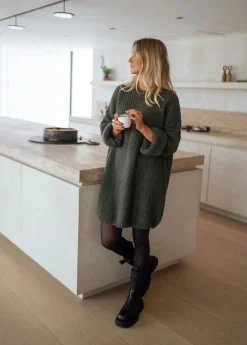 Robes-EASY-CLOTHES Robe pull Noren - kakiEasy Clothes Kaki