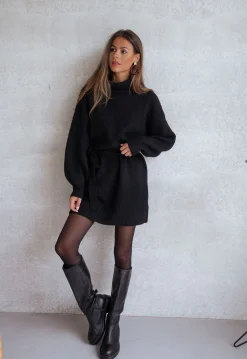 Robes-EASY-CLOTHES Robe pull Rachel - noirEasy Clothes Noir