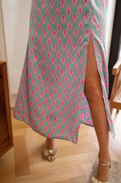 Robes-EASY-CLOTHES Robe Siam longue - à motifsEasy Clothes À motifs       