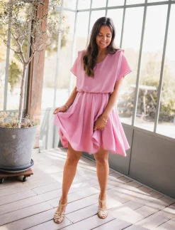 Robes-EASY-CLOTHES Robe Suz - roseEasy Clothes Rose