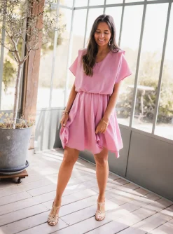 Robes-EASY-CLOTHES Robe Suz - roseEasy Clothes Rose       